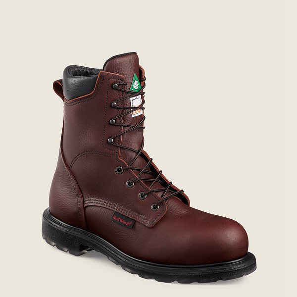 Mens Red Wing Supersole® 2.0 - 8-inch Csa Toe - Safety Boots Burgundy - CMU029657